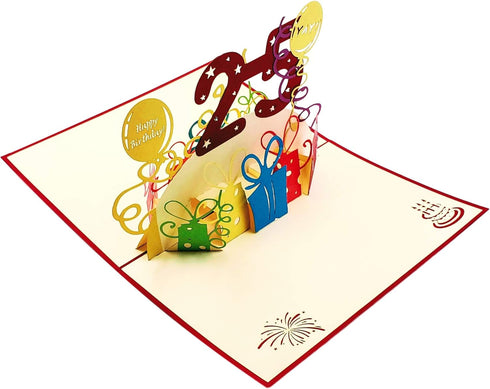 iGifts And Cards 3D Pop Up Greeting Card - Happy 25th Birthday, Unique Gift for Husband, Wife, Best Friend,