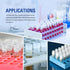 ALWSCI 1ml Shell Vial, Flat Base Clear Glass, 8 * 30 mm, 200 pcs/pk with 8 mm PE Plug, Transparent