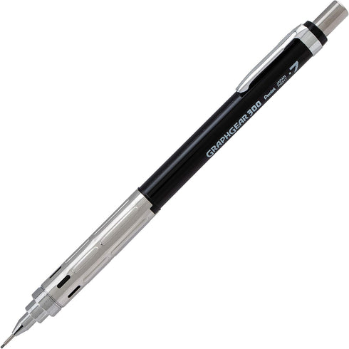 Pentel GraphGear 300 Mechanical Pencil, Box of 12, 0.7mm, Black