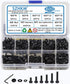 600PCS M3 Nuts and Bolts Assortment Set - Hex Nuts, Washers, Screws, Hex Socket Head Cap Screws - Alloy Steel with