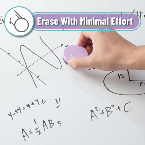 Mr. Pen- Mini Magnetic Dry Erase Eraser, 24 Pack, Pastel Colors, Round for Whiteboard, Board, Ideal for Classroom