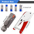 mxuteuk RG59 RG6 Coax Cable Crimper Tool with 5PCS F Type RG6 Compression Connectors