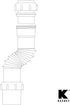 Plumb Pak PP812-5 White Flex 'N Fix Extension Tube, 1-1/4" x 9", 9" Inlet