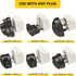 4 Pack Universal Adapter, Europe to US Plug Travel Adapters (White)