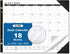 SUNEE 2024-2025 Desk Calendar - Large 22x17 Blotter Pad for Desktop, 18 Months Calendar, Black