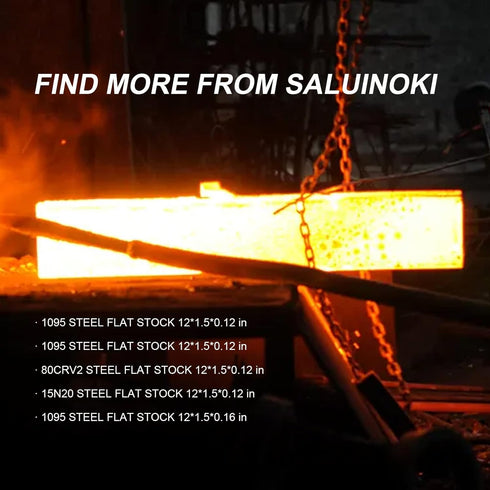 80CRV2 Steel Flat Stock Knife Making Supplies, 8pcs Metal Steel Bar Material for Blacksmithing Tools