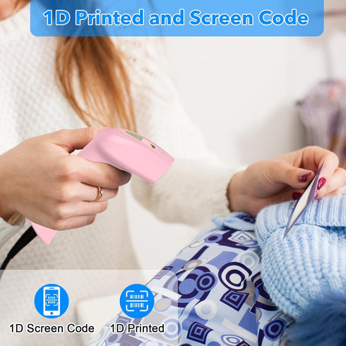 symcode 1D USB Barcode Scanner, Handheld Wired CCD Laser Barcode Reader Scanner Supports Screen Scan UPC Bar Code