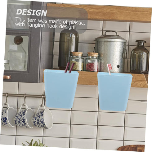 5pcs DECHOUS Hanging Cup Holder for Rolling Carts Wall Mounted Storage Baskets for Organizing Pens Remote Controls