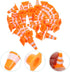 TOPPERFUN 30Pcs 1in Mini Traffic Cones, Mini Cones Orange Small Roadblock Construction Signs, Tiny Traffic Toys
