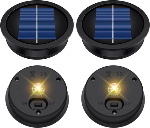 Daknswte 4 Pack Solar Light Replacement Top, Solar Panel for Outdoor Lights (Top