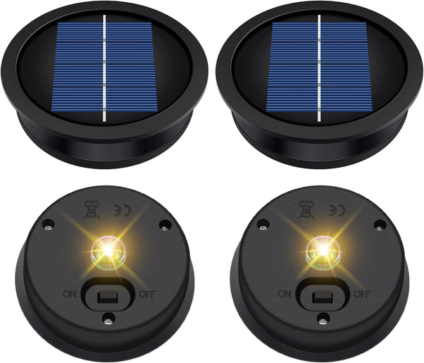 Daknswte 4 Pack Solar Light Replacement Top, Solar Panel for Outdoor Lights (Top