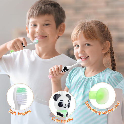 2 Set Set Skylety Dentist Play Dental Teeth Model with Toothbrush Educational Cards Standard Size Fake Brace