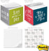 Motivational Sticky Note Cube, 600 Sheets, 2.75" Memo Block with Bright Empowering Messages