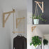2 Pack 10 Inch Triangle Wood Shelf Bracket Wall Mount - Hand Made Wall Sconce Pendent Lamp Hanging Kit, Decorative