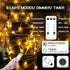 suddus Christmas Lights Outdoor, 66 ft 200 LED Warm White String Lights with Remote for Wedding, Garden, Trees,