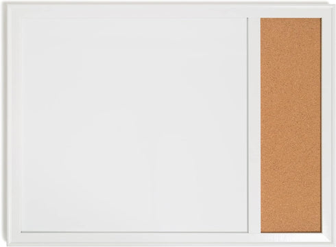 U Brands Combination Dry Erase Board with Minimal Deco Frame, Office Supplies, Includes Marker and Magnet, 17” x 23” by U Brands
