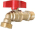 3/4" MIP Brass Ball Valve Hose Bibb with Extra Large Handle and Extended Body