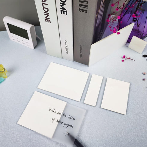 Transparent Sticky Notes 650 Sheets, Clear See Through Invisible Translucent Sticky Notes for School Office