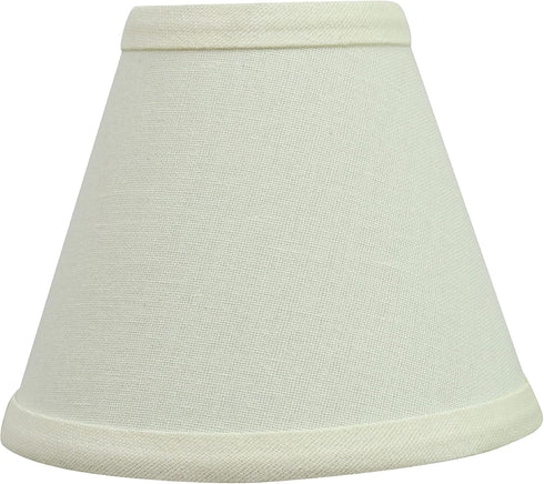 Aspen Creative 32045-2A, 3" 6" 5" Set 2 Hardback Empire Clip-On Chandelier Lamp Shade, Off-White, Top x Bottom x Slant