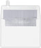 LUXPaper A7 Foil Lined Invitation Envelopes - White w/Silver LUX Lining - 5 1/4" x 7 1/4" - 50 Qty
