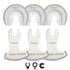 6Pcs Oscillating Tool Blades, Diamond Carbide Multi Tool Blades for Grout Removal and Soft Tile Cutting