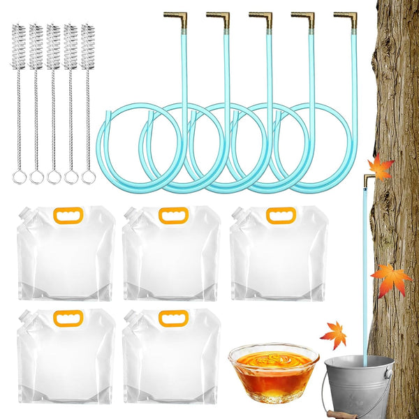 Generic Maple Syrup Kit - Collection Bag Drill Taps | 5 Spiles 5