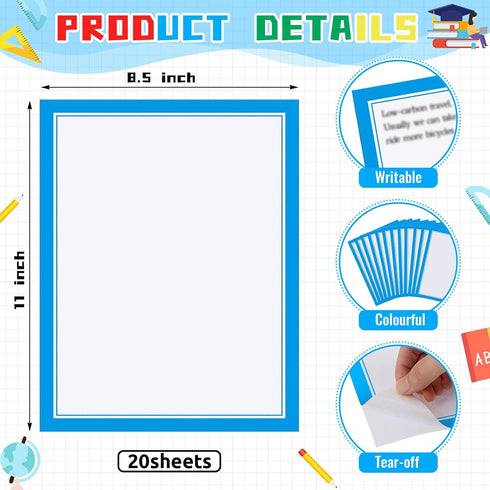 Henoyso Science Fair Board Supplies 100 Pcs 80 Trim Scalloped Borders 20 Project Printable Adhesive Paper