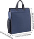 Enyuwlcm Oxford Zippered Document Bag with Handle, File Tote Bag Pouch for Paper Files, Blue