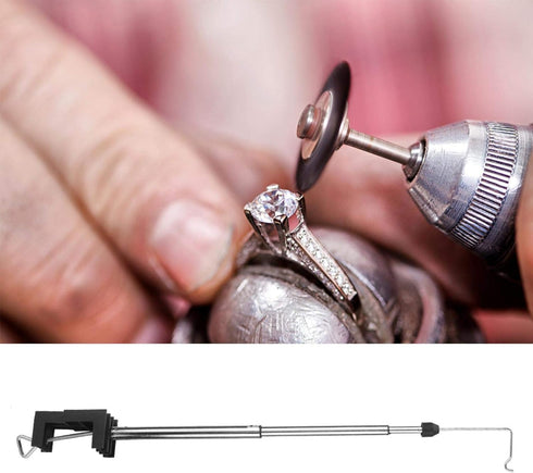 Drill Press Clamp Rotary Tool Stand Holder, Telescopic Hanging with Table Clamp, 360 Degree Swivel Tool