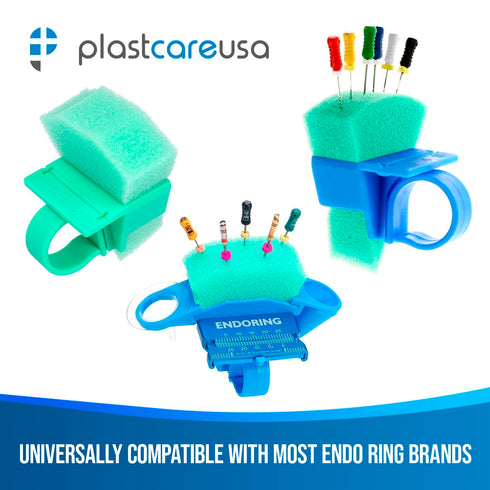 50 Pack PlastCare USA Endodontic Triangle Sponge Holders - Green