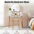 LIWBYYG Deep Pink Vanity Chair, Butterfly-Shaped Dressing Stool Makeup Chair Vanity Chairs Makeup Chairs with Bow