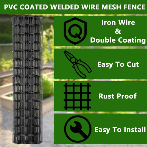 EliteEdge 24 60 2 3 16 Hardware Cloth in x ft, x in Mesh Gauge Galvanized Wire Mesh Roll, Weather-Resistant Vinyl