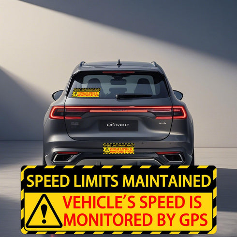 Besttile 4 10x3.5 Inches PCS Speed Limits Maintained Stickers Vehicle Speed is Monitored by GPS Warning Signs Safe