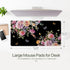 Vimorco Desk Mat Mouse Pad Butterfly Flower, Pink Floral XXL Extended Large Gaming Desk Pad Mousepad, Black Computer Laptop Keyboard Mouse Mat for Women Girls Work, Game, Office, Home 31.2x15.6 in by Vimorco