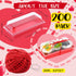 200 Pcs Charcuterie Boxes - Disposable Rectangle Cookie Boxes with Clear Lids and Rope for Bakery, 7.5'' Red Dessert