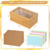 DLUGOPIS 3x5 4 1200 5.9"W 10"D 4"H Bamboo Index Card Organizer - Index Card Holder Box With Dividers - Wood Recipe Box