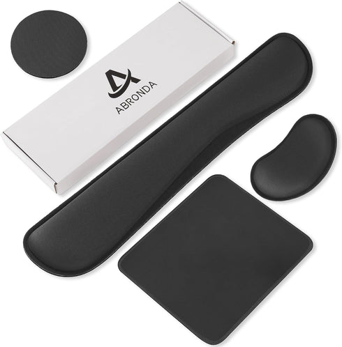 ABRONDA Set Office Ergonomic Memory Foam Computer Mouse and Keyboard Wrist Rest pad Support Carpal Tunnel, Wrist Rest