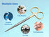 5" ARTMAN INSTRUMENTS Scissors Straight | Tungsten Carbide Inserts Extra Sharp | Gold-Plated Handle | Dental, Surgical