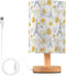 ALAZA Eiffel Tower Yellow Floral Bedside Table Lamp for Bedroom Living Room
