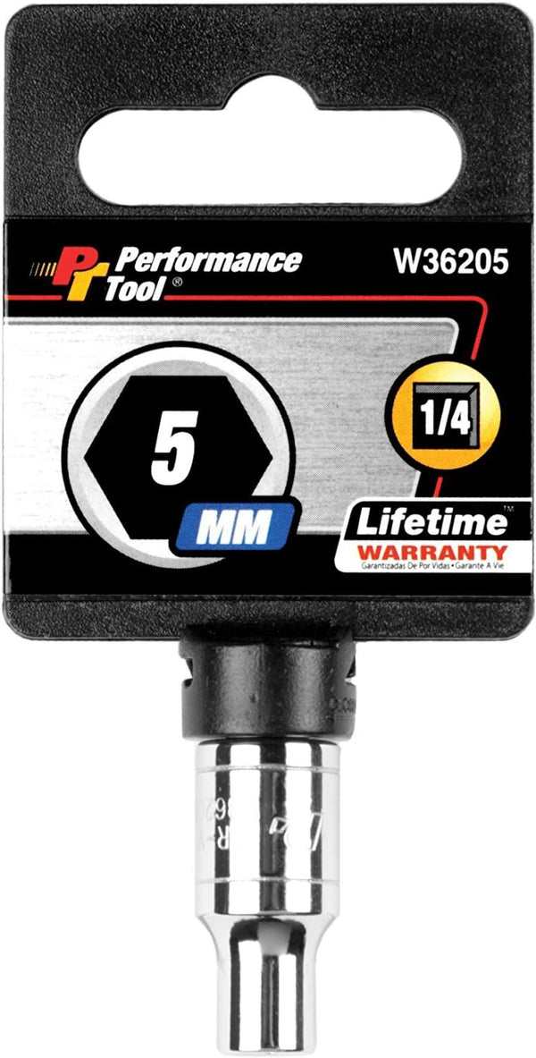 Performance Tool W36205 1/4-Inch Drive 5mm 6pt Socket