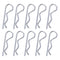 INCREWAY Hair Pin Clips - 10 Pack 5/32 x 2-15/16-Inch Spring Steel Zinc Plated R Clips Cotter Pin