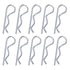 INCREWAY Hair Pin Clips - 10 Pack 5/32 x 2-15/16-Inch Spring Steel Zinc Plated R Clips Cotter Pin
