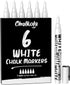 Chalkola White Chalk Markers - White Dry Erase Liquid Chalk Pens for Chalkboard, Blackboard, Window, Bistro, Car Glass,