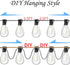 60FT S11 17 Bulbs(1 REEMEER Outdoor String Lights LED Patio with Plastic Spare),Waterproof Connectable Hanging Lights