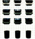 WallPeg Pegboard Bins Storage Bins Kit, PB12 Peg Board Bin & Cup Assortment for Crafts, Office, Garage Organization