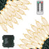 Green Convenience Christmas Lights 66ft 200 LED Battery Operated String Lights with