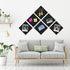 Felt Corkboards for Wall, 6 Pack 12 x 12-1/3" Black Self-Adhesive Cork Board Tiles with 100 Push Pins