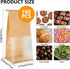 100 5.1 4.3 11 Inch Packaging, QTLCOHD Pcs Bakery Bags with Window - x x Tin Tie Tab Lock Small Paper Bread Bags