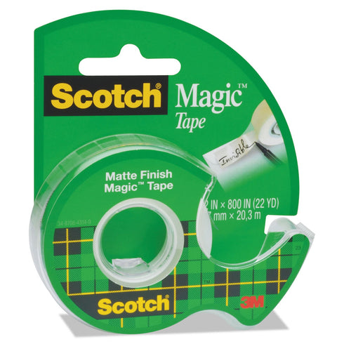 Scotch 119 Magic Tape with Handheld Dispenser, 1/2-Inch x 800-Inch, Clear