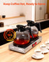 Commercial 80W 2 1.8L VEVOR Coffee Decanter Warm Plate, x Coffee-Carafe Warmer, Dual Warming Plates with Independent